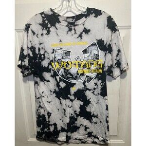 Wu-Tang Strikes Again T-Shirt Black and White Tie-Dye Size Medium‎